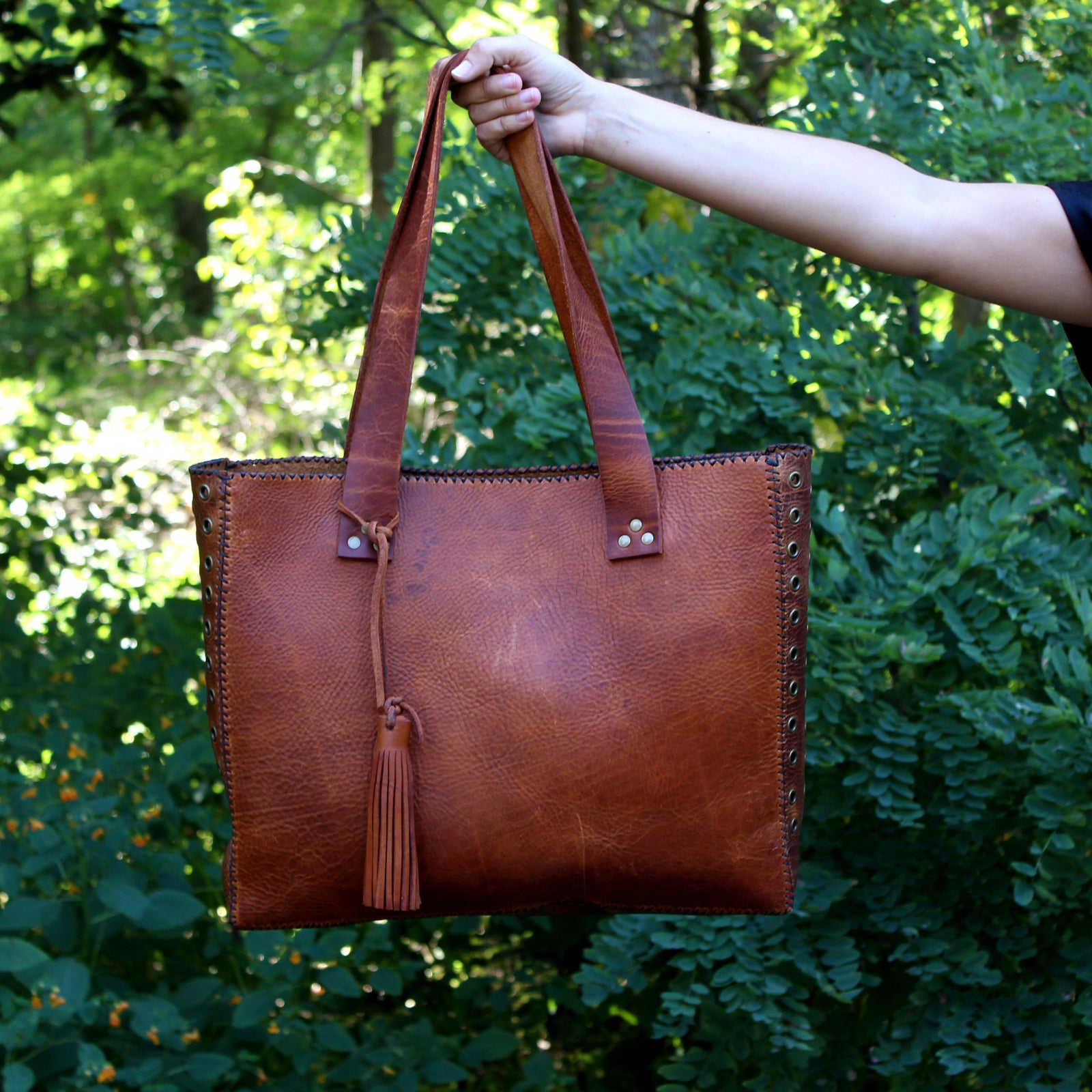 Milwaukee Leather Tote Bag - Natural