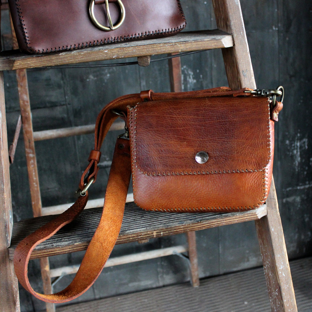 Bison Leather Purse with Buffalo Nickel